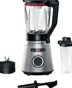 Bosch Vitapower Serie 4 Blender 1200W m. Stopper og To Go-flaske, Rustfrit Stål