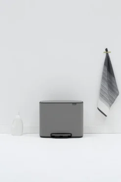 Hot Brabantia Bo Pedalspand , Mineral Concrete Grey