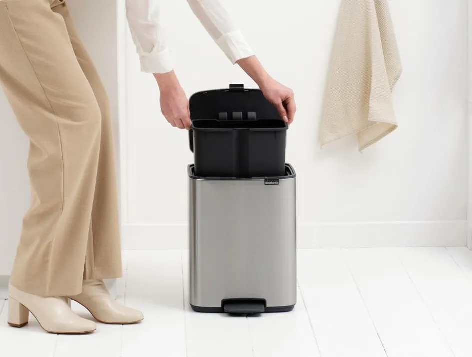 Best Brabantia Bo Pedalspand , Fingerprint Proof Mat Stål