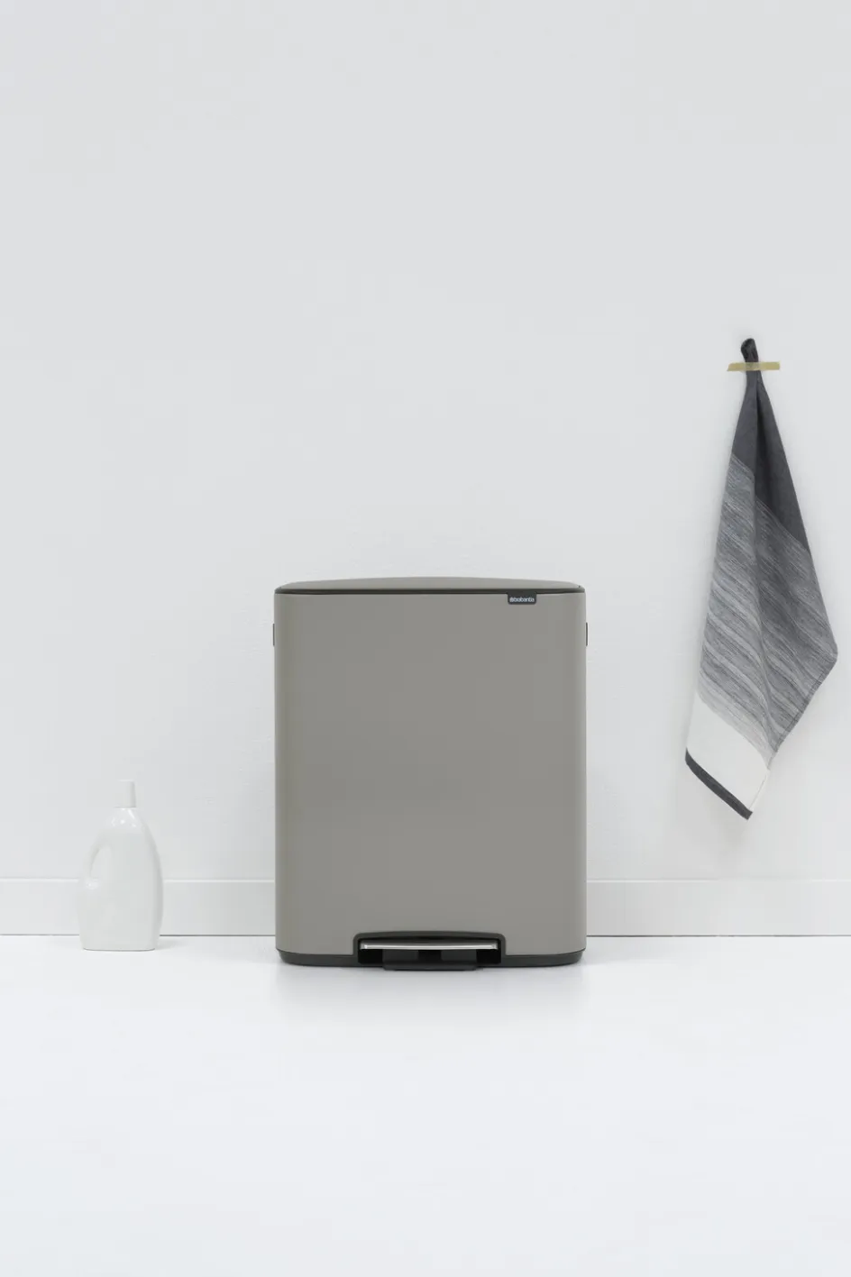 Best Brabantia Bo Pedalspand , Mineral Concrete Grey