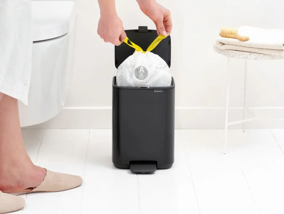 New Brabantia Bo Pedalspand , Mat Sort