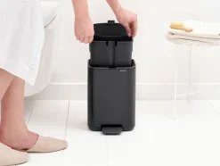 New Brabantia Bo Pedalspand , Mat Sort