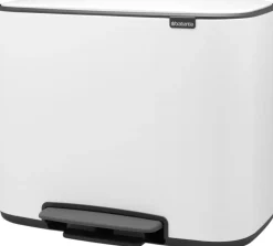 Outlet Brabantia Bo Pedalspand 11+23 L, Hvid