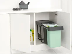Brabantia Built in bin Sort&Go Affaldssortering Indbygningsmodul , Dark Grey