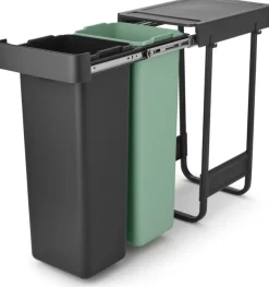 Online Brabantia Built in bin Sort&Go Affaldssortering Indbygningsmodul , Dark Grey