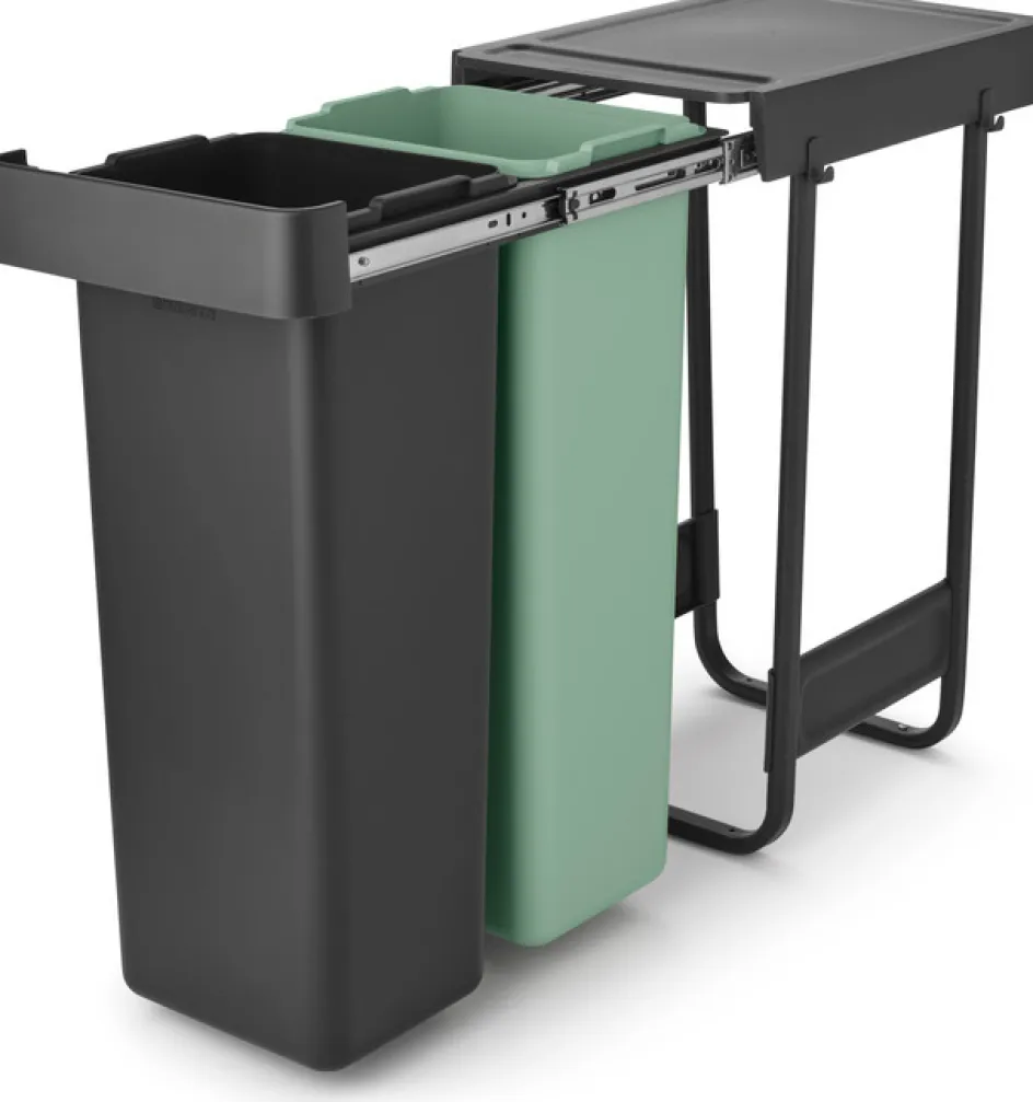 Online Brabantia Built in bin Sort&Go Affaldssortering Indbygningsmodul , Dark Grey