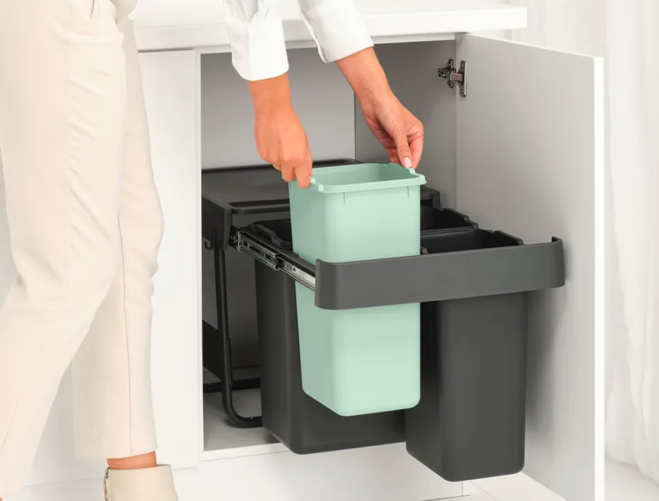 Clearance Brabantia Built in bin Sort&Go Affaldssortering Indbygningsmodul , Dark Grey
