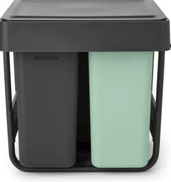 Clearance Brabantia Built in bin Sort&Go Affaldssortering Indbygningsmodul , Dark Grey