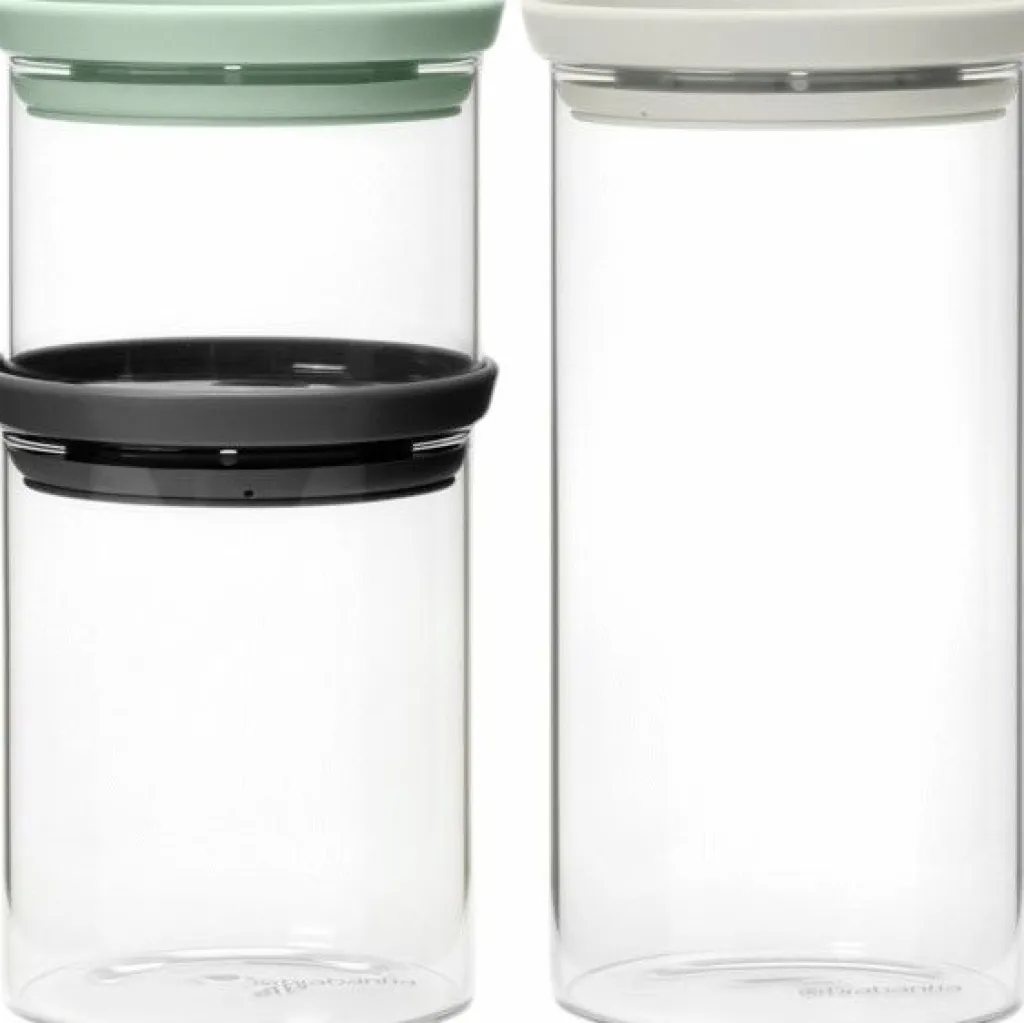 Brabantia Opbevaring Til Køkkenet|Madopbevaring > Canisters Stabelbar Boks 3 stk.