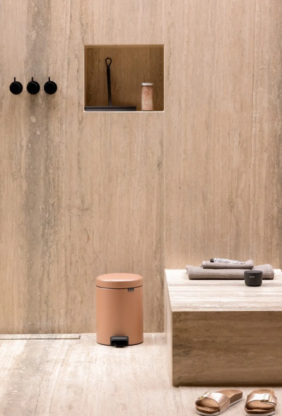 Sale Brabantia Newlcon Pedalspand 5 L, Warm Copper