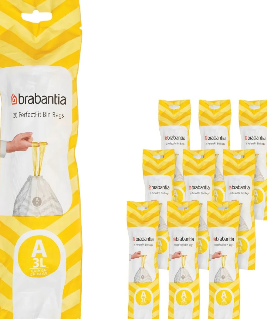 Brabantia Affaldsspande Og Tilbehør|Affaldsspande > PerfectFit Affaldspose A 200 stk. 3 L, Hvid