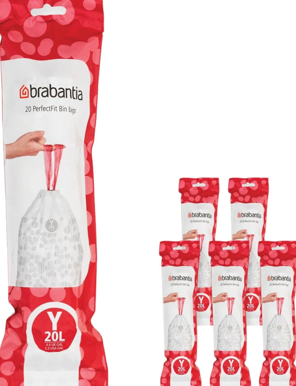 Brabantia Affaldsspande Og Tilbehør|Affaldsspande > PerfectFit Affaldspose Y 120 stk. 20 L, Hvid