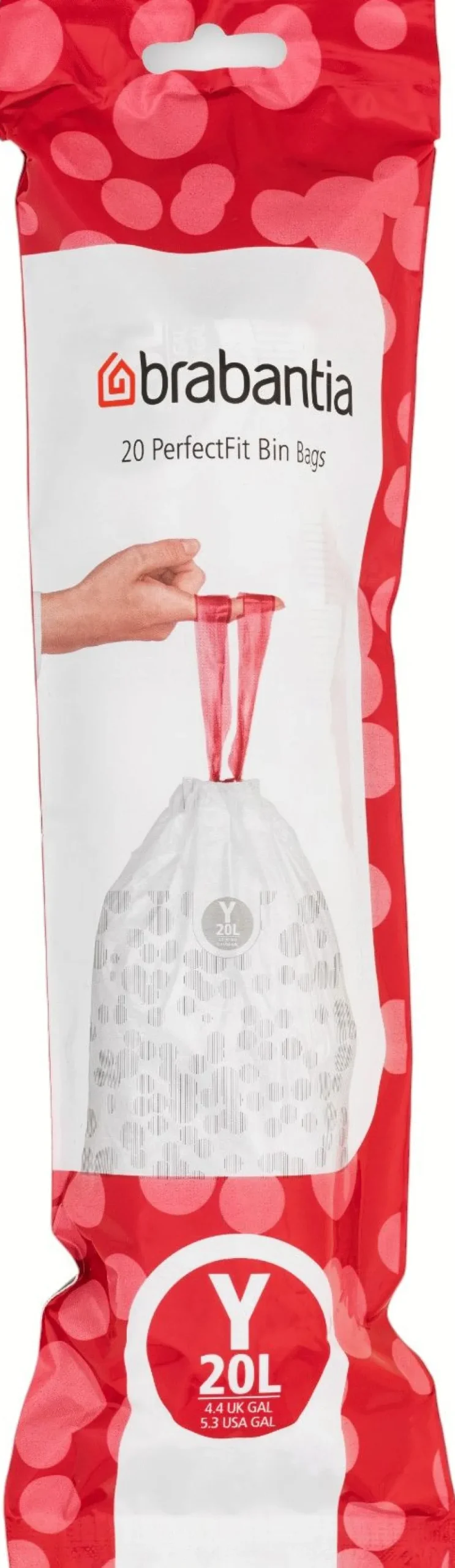 Brabantia Affaldsspande Og Tilbehør|Affaldsspande > PerfectFit Affaldspose Y 20 stk. 20 L, Hvid