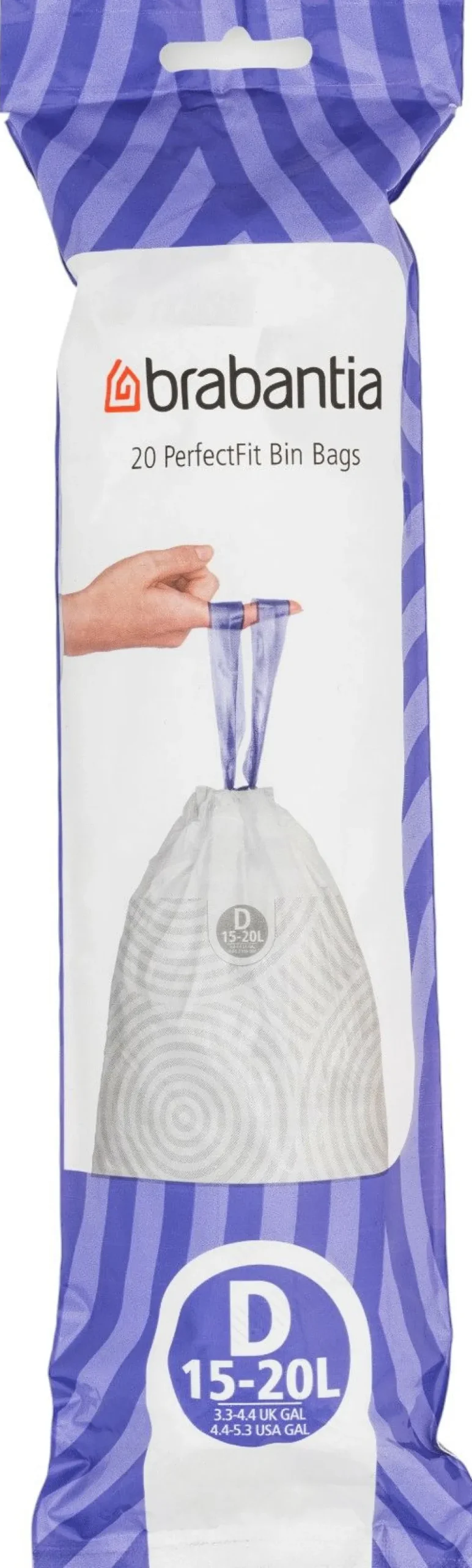 Brabantia Affaldsspande Og Tilbehør|Affaldsspande > PerfectFit Affaldspose D 20 stk. 15-20 L, Hvid