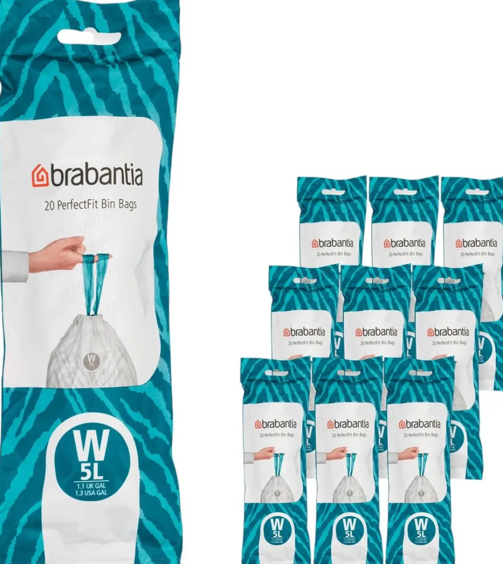 Brabantia Affaldsspande Og Tilbehør|Affaldsspande > PerfectFit Affaldspose W 200 stk. 5 L, Hvid