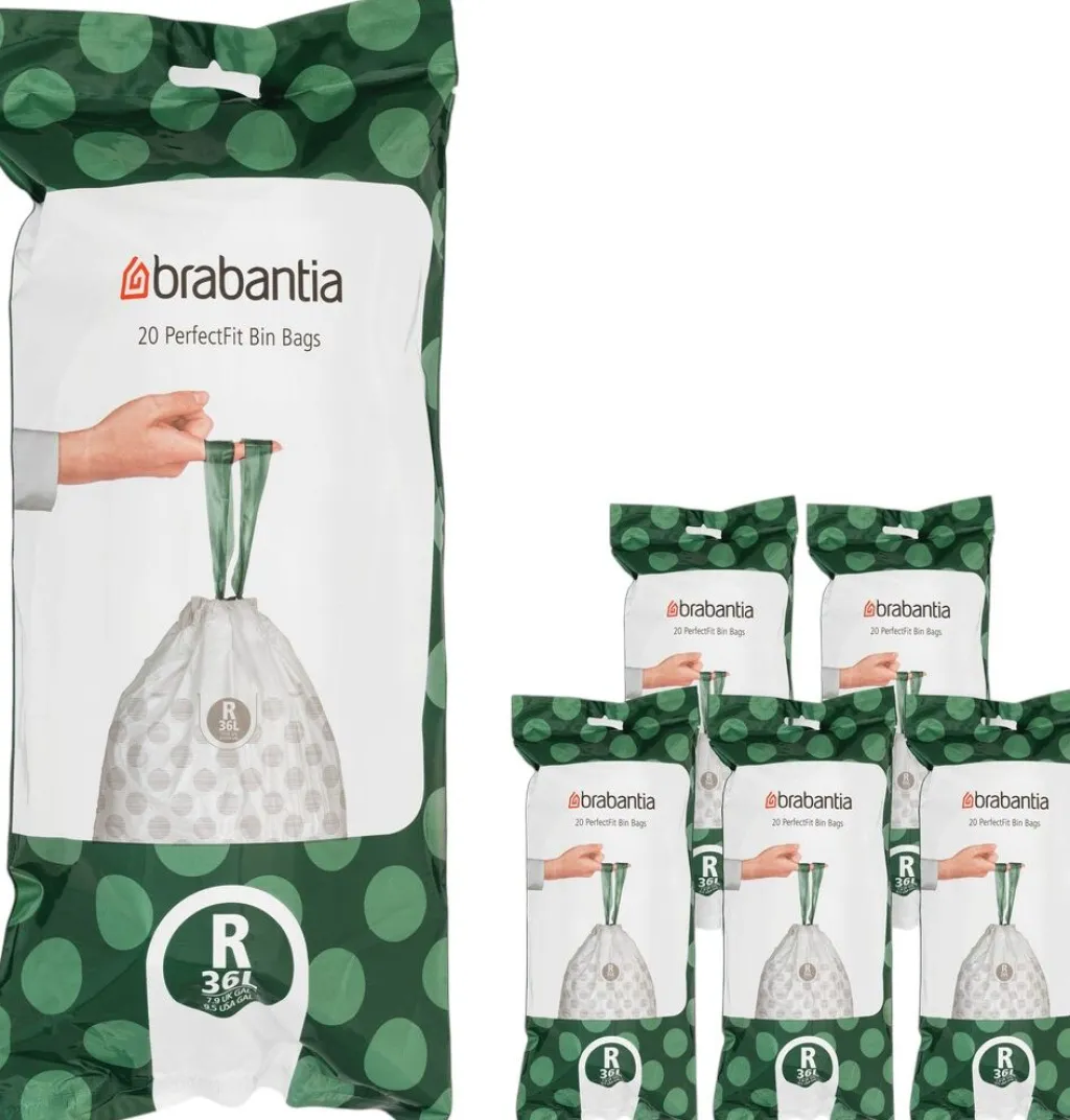Brabantia Affaldsspande Og Tilbehør|Affaldsspande > PerfectFit Affaldspose R 120 stk. 36 L, Hvid