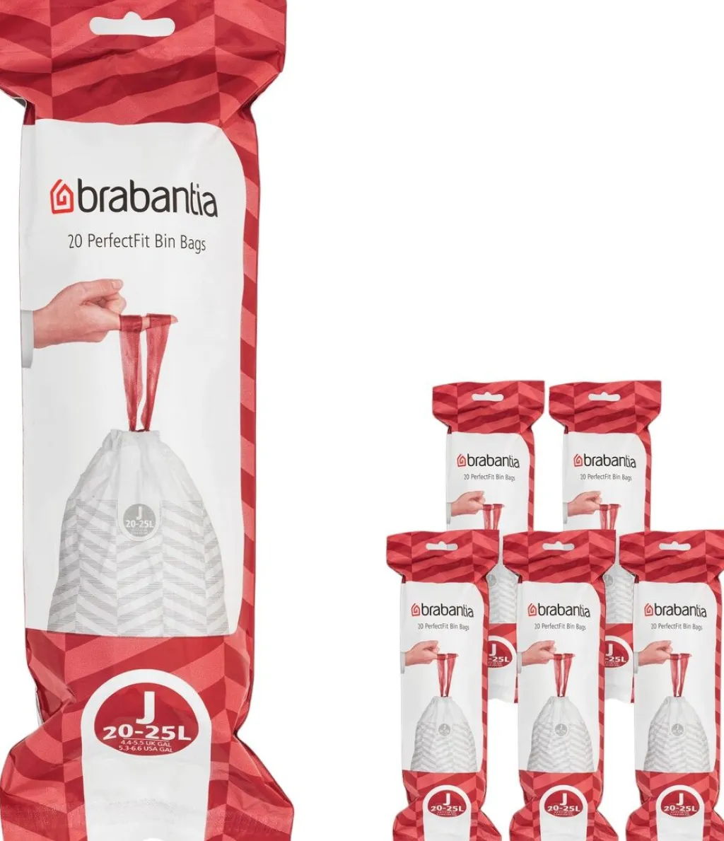 Brabantia Affaldsspande Og Tilbehør|Affaldsspande > PerfectFit Affaldspose J 120 stk. 20-25 L, Hvid