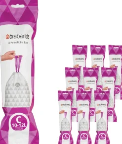 Brabantia Affaldsspande Og Tilbehør|Affaldsspande > PerfectFit Affaldspose C 200 stk. 10-12 L, Hvid