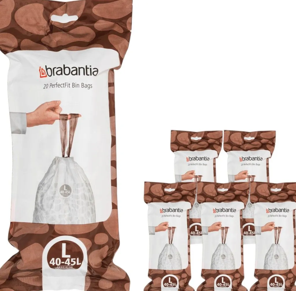 Brabantia Affaldsspande Og Tilbehør|Affaldsspande > PerfectFit Affaldspose L 120 stk. 40-45 L, Hvid