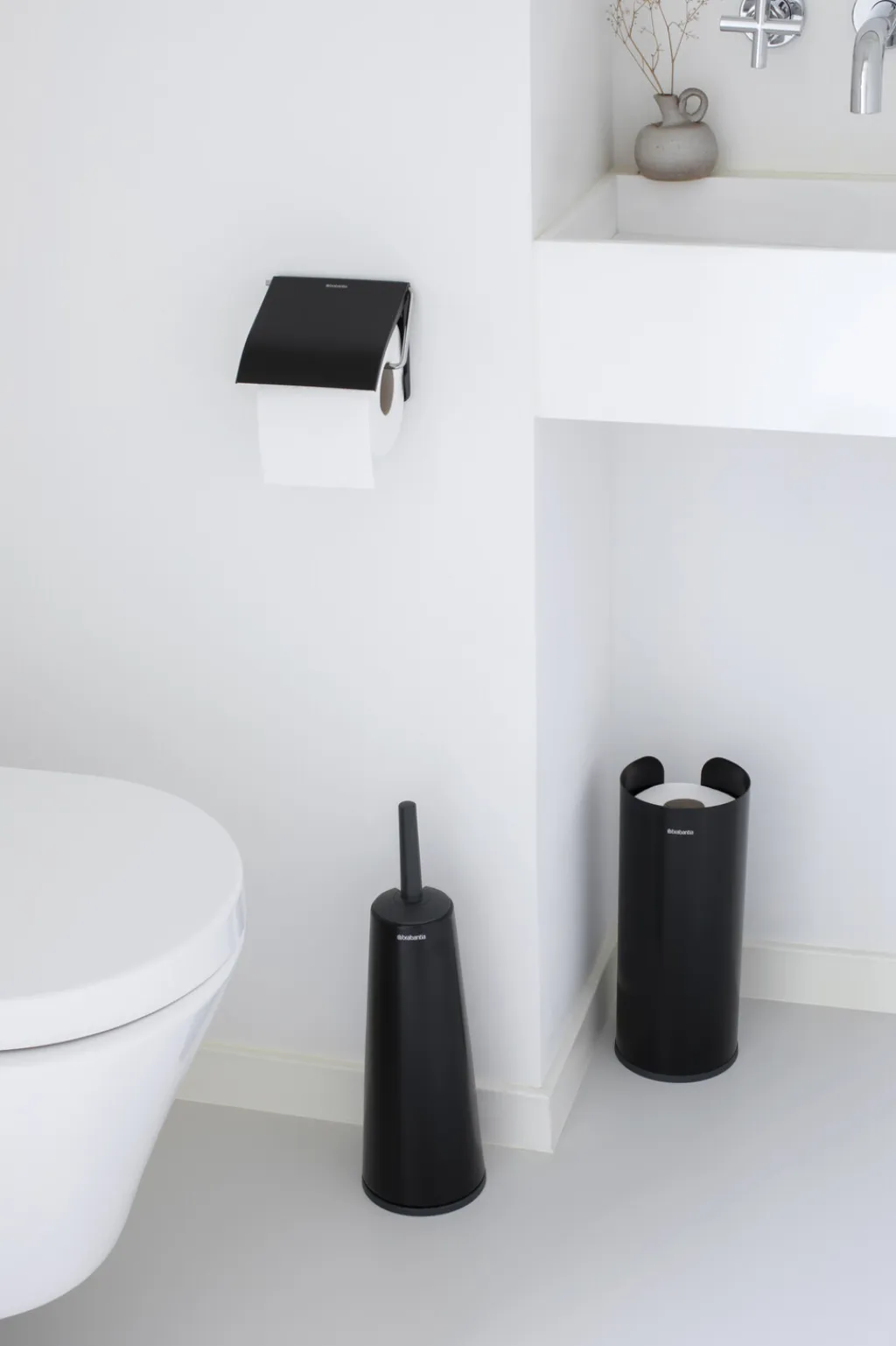 ReNew Toilet Tilbehørssæt 3 Dele, Mat Sort Badeværelse