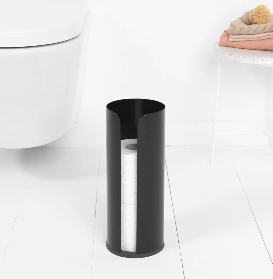 Sale Brabantia ReNew Toiletrulledispenser til 3 Ruller, Mat Sort