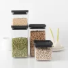 Outlet Brabantia Tasty+ Opbevaringsglas Stabelbare 4 stk., Mørkegrå