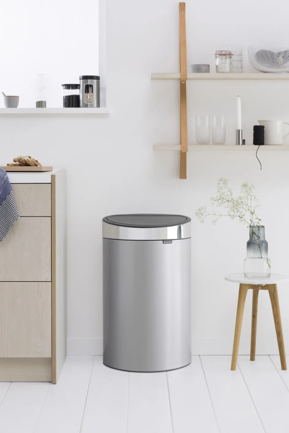 Discount Brabantia Touch Affaldsspand 40 L, Metallic Grey/Stål