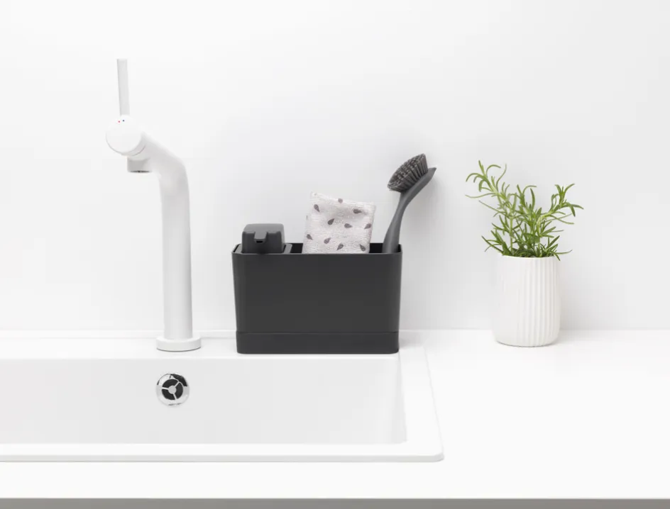 Online Brabantia Vask Organizer m. Sæbepumpe, Mørkegrå