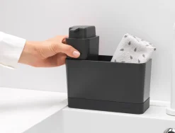 Online Brabantia Vask Organizer m. Sæbepumpe, Mørkegrå