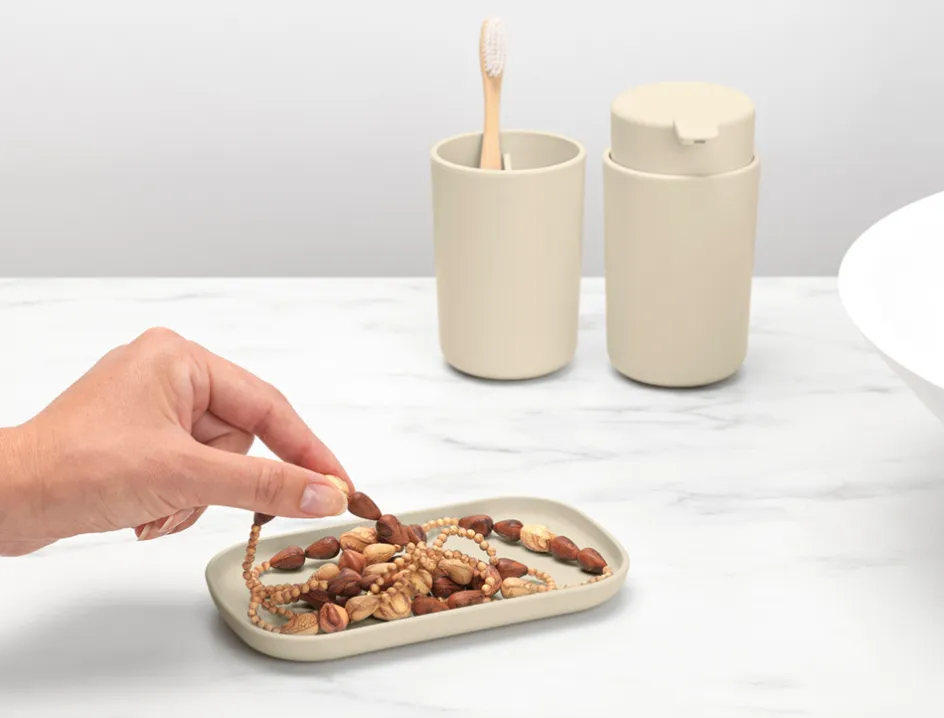 Hot Brabantia ReNew Badeværelsessæt 3 Dele, Soft Beige