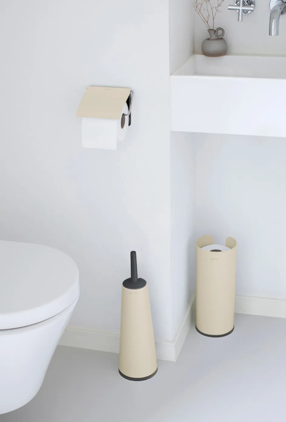 New Brabantia ReNew Toilettilbehørssæt 3 Dele, Soft Beige