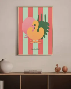 Sale Designikoner Plakat 70x100 cm, Rød Stue|Vægdekorationer Og Plakater