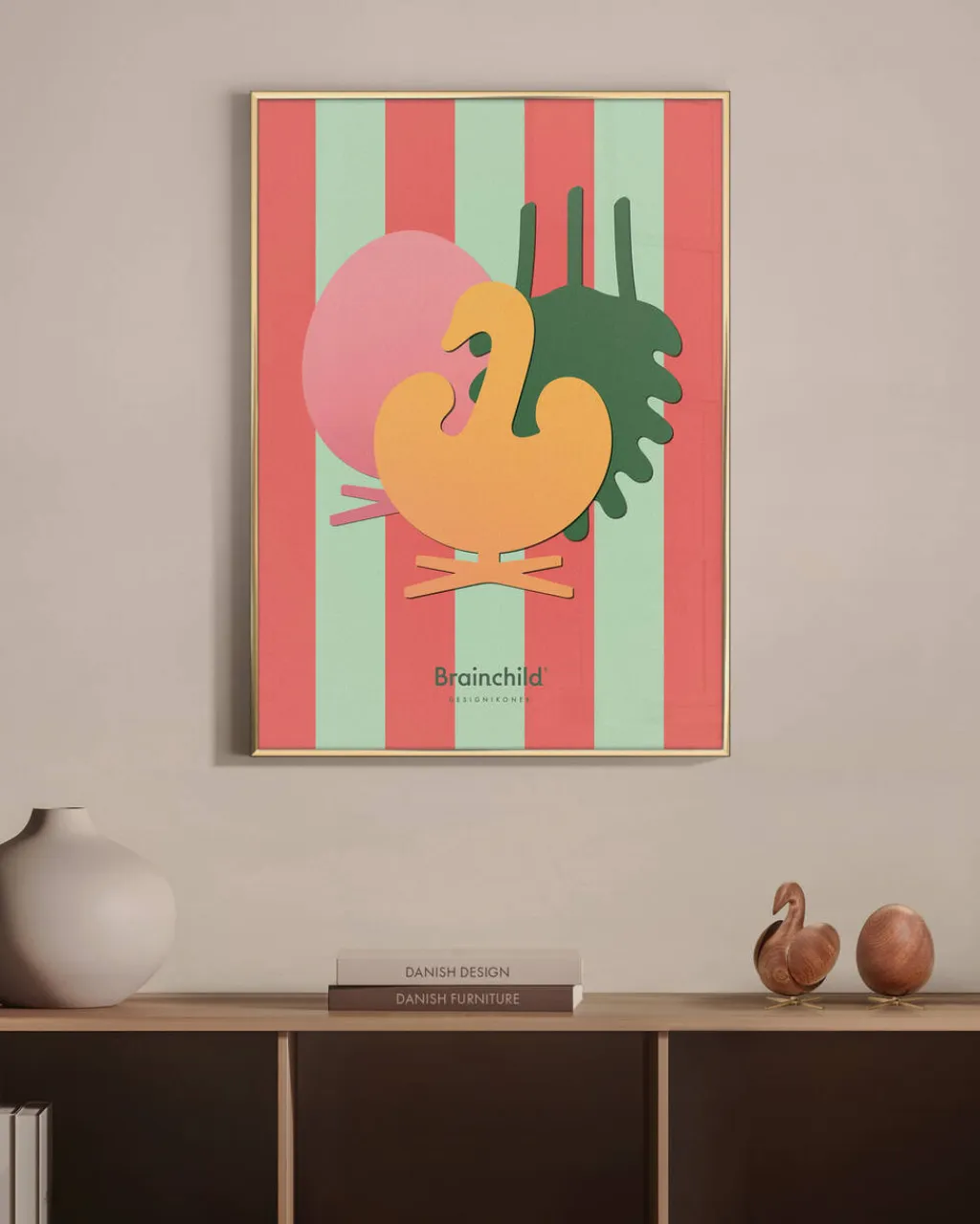 Sale Designikoner Plakat 70x100 cm, Rød Stue|Vægdekorationer Og Plakater