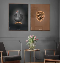 Brainchild Stue|Vægdekorationer Og Plakater > Sort Svanen Plakat 30x40 cm, Sort