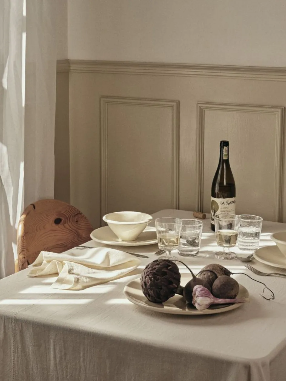 Outlet Broste Copenhagen Alfredo Serveringsfad ?30 cm, Beige