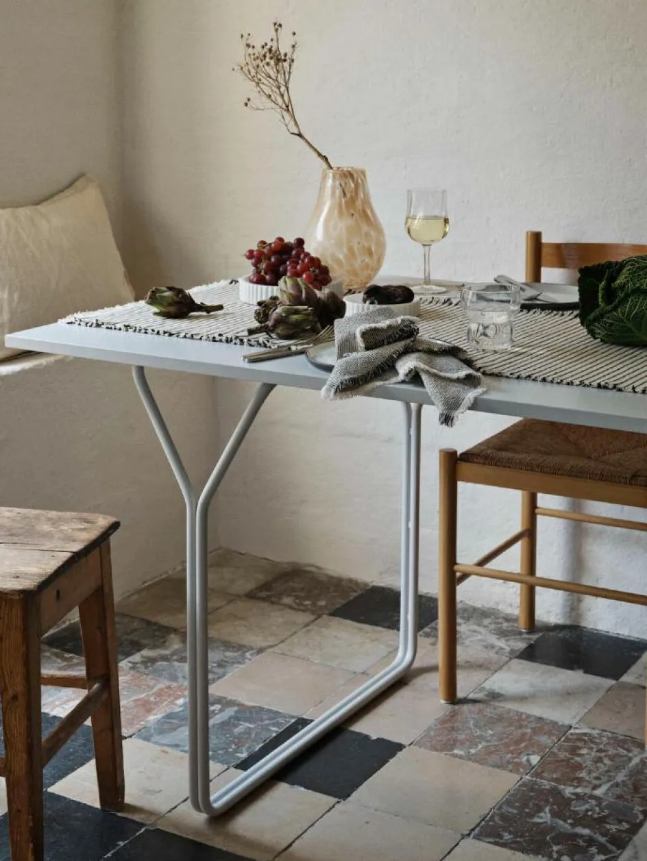 Broste Copenhagen Elouise Stofserviet 45x45 cm, Fungi Grey/Off White