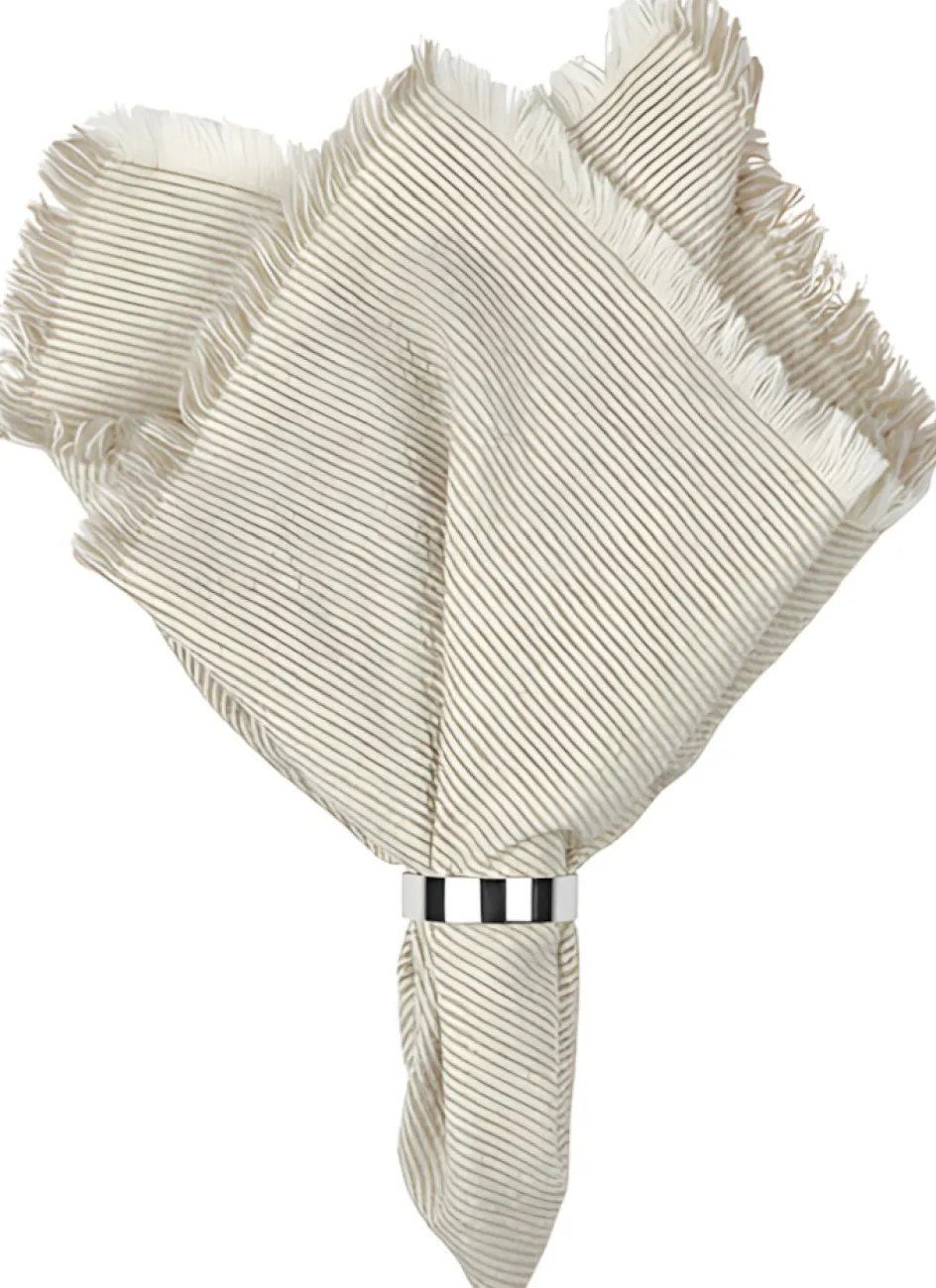 Broste Copenhagen Elouise Stofserviet 45x45 cm, Fungi Grey/Off White