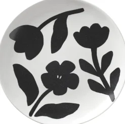 Outlet Broste Copenhagen Flora Tallerken , Sort