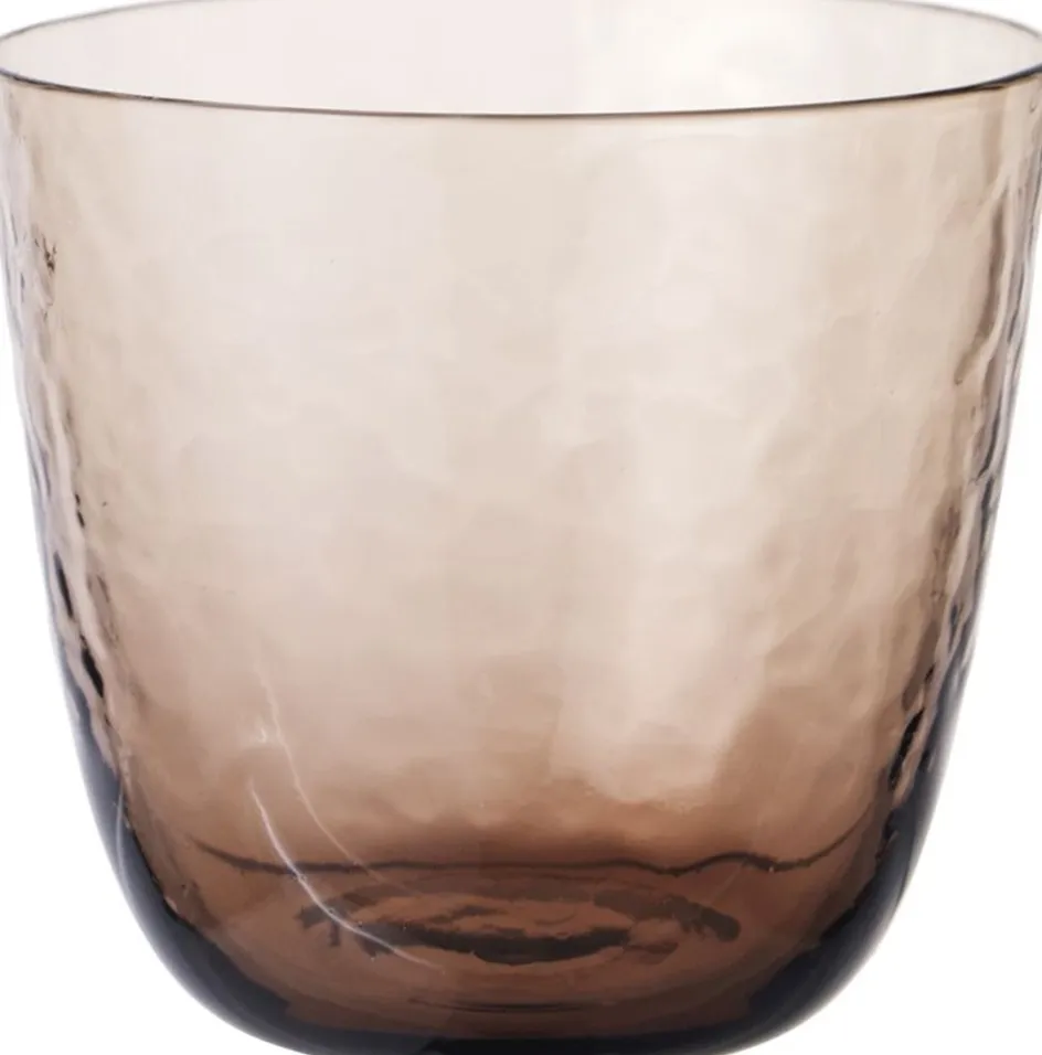Broste Copenhagen Hammered Drikkeglas 15 cl, Brun