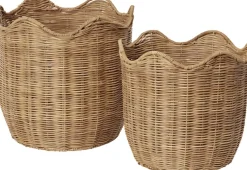 New Lola Opbevaringskurv 2 stk, Rattan Kurve Og Kasser