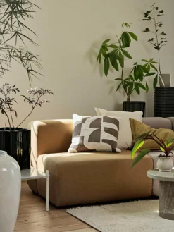 Online Broste Copenhagen Mundo Pudebetræk 50x50 cm, Kangaroo Brown/Light Beige