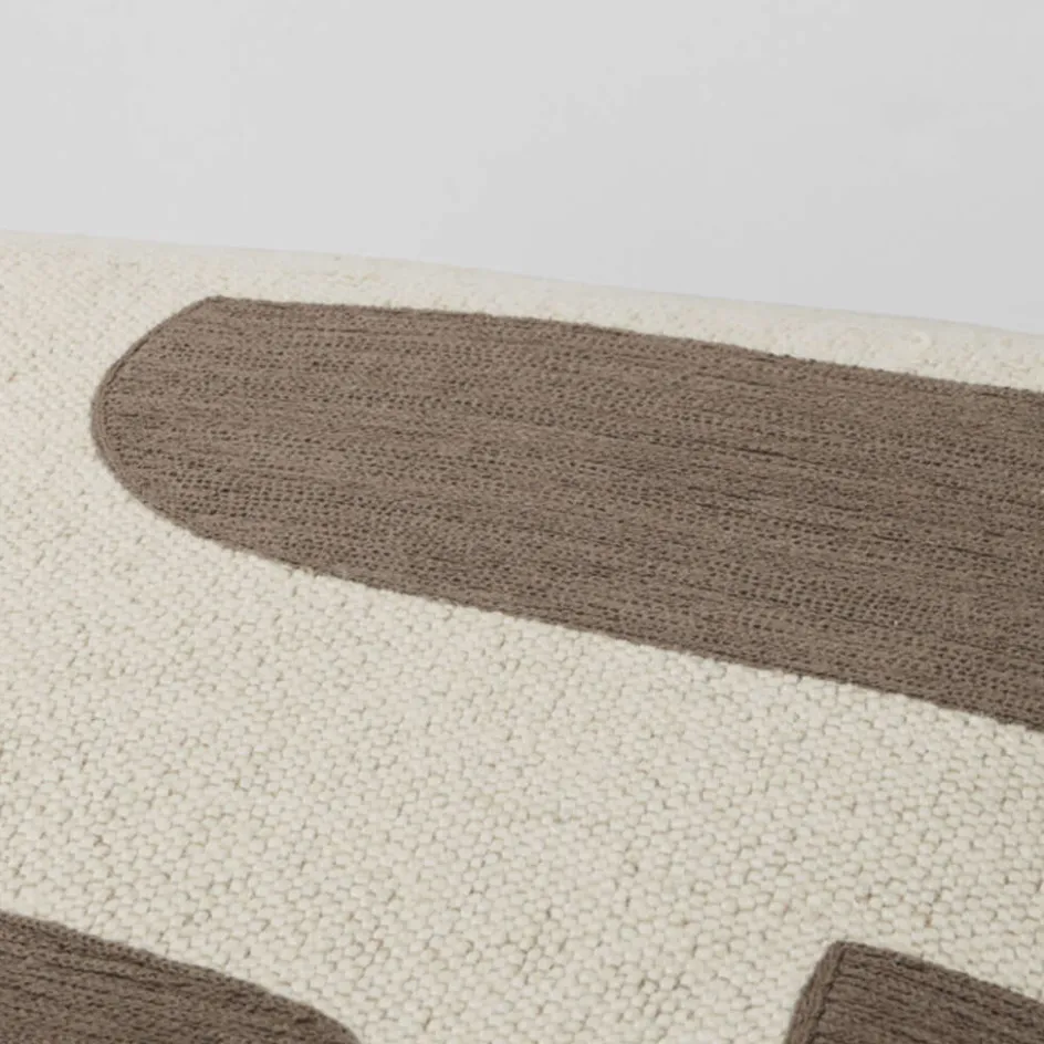 Online Broste Copenhagen Mundo Pudebetræk 50x50 cm, Kangaroo Brown/Light Beige