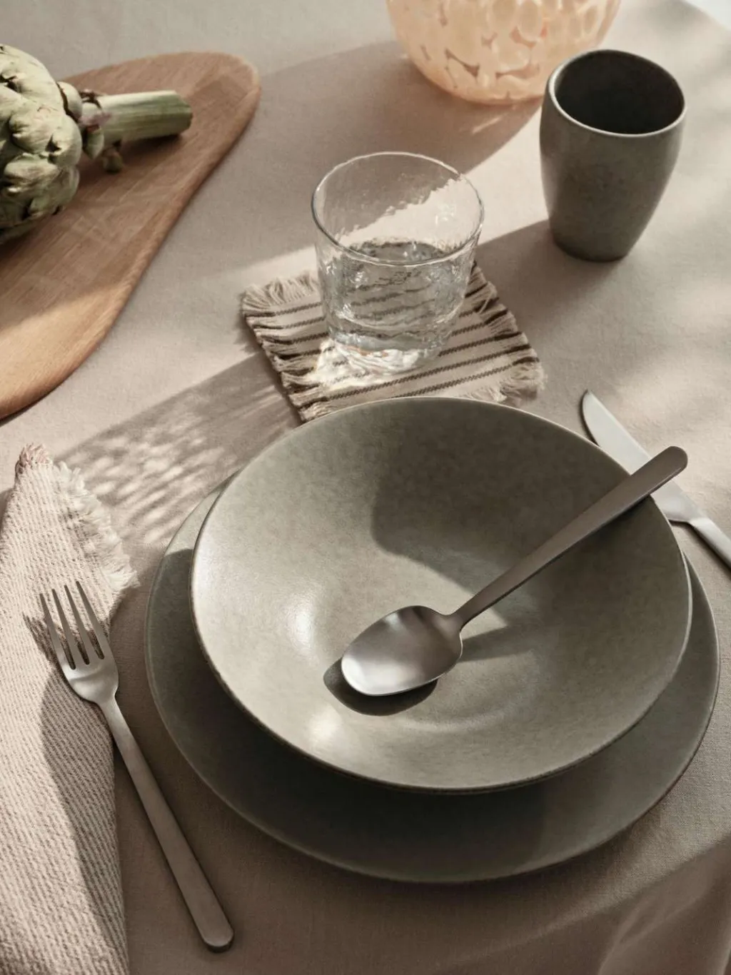 Outlet Nordic Marsh Tallerken , Light Dusty Green Middagstallerkener