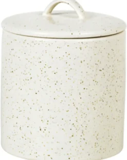 Broste Copenhagen Opbevaring Til Køkkenet|Opbevaringskrukker Og -Glas > Nordic Vanilla Krukke m. Låg H12 cm, Cream w. Grains