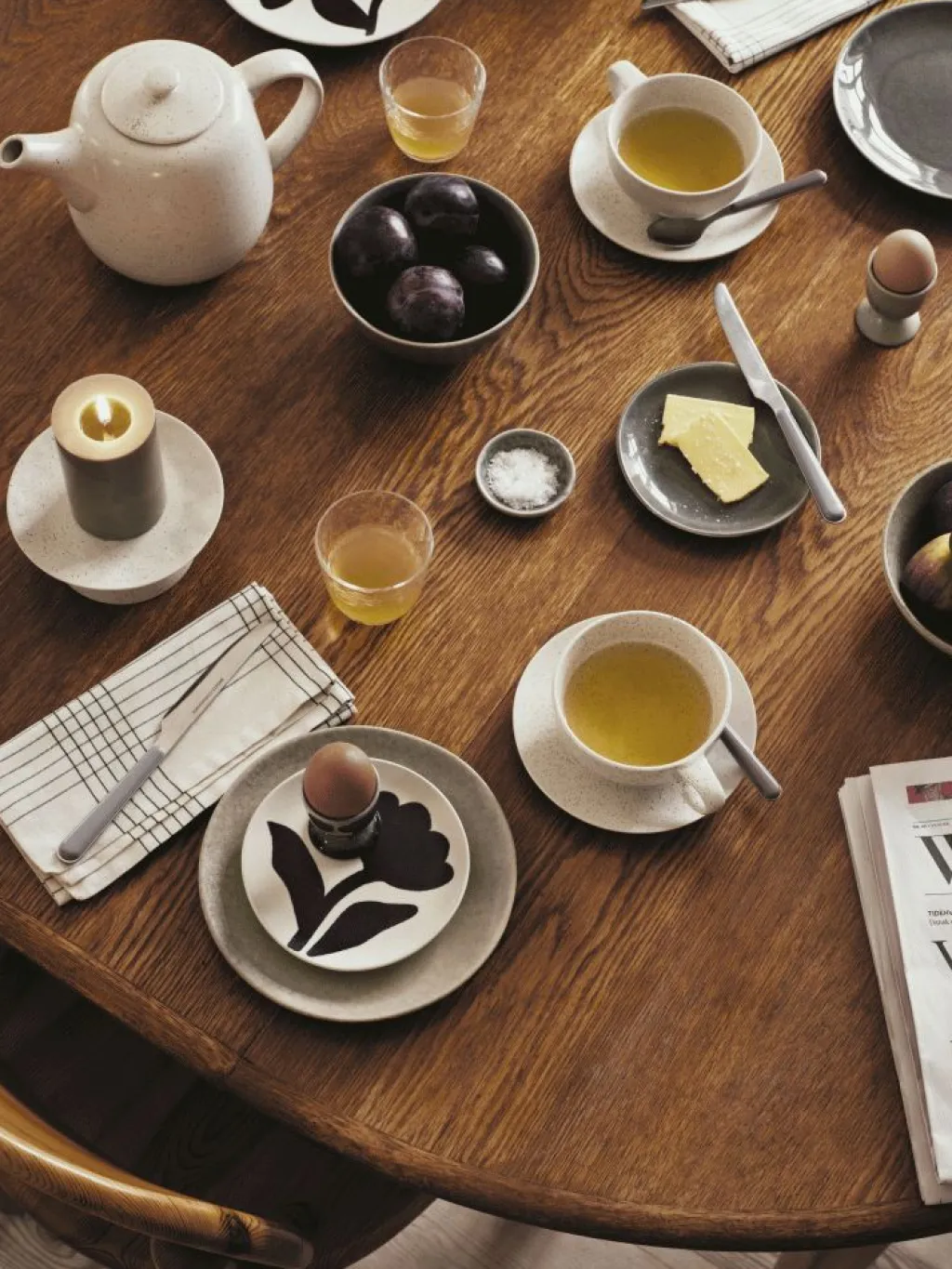 Broste Copenhagen Frokosttallerkener > Nordic Rain Tallerken , Grå