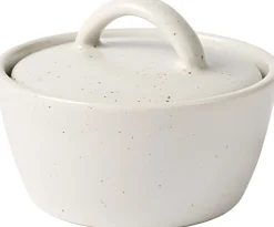 Broste Copenhagen Skåle|Spisestue > Nordic Vanilla Skål m. Låg Ø8 cm, Cream w. Grains