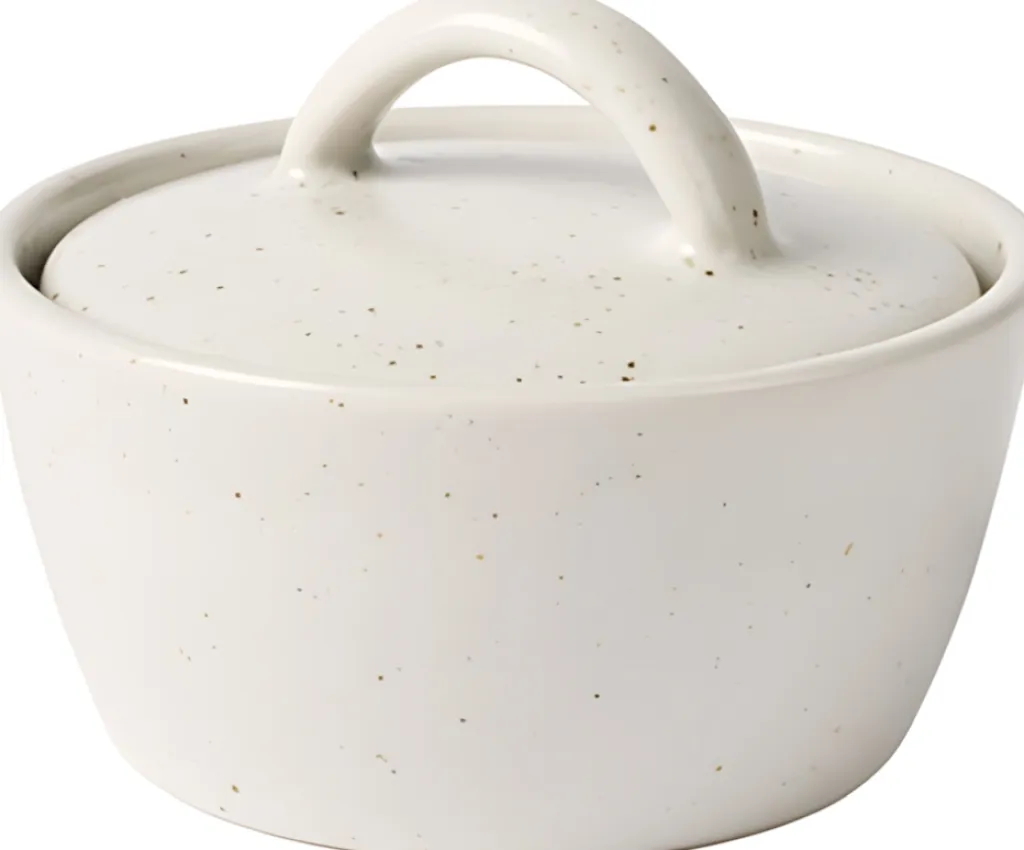 Broste Copenhagen Skåle|Spisestue > Nordic Vanilla Skål m. Låg Ø8 cm, Cream w. Grains