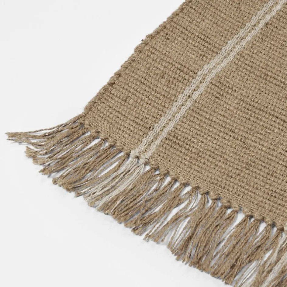 Discount Broste Copenhagen Yuki Gulvtæppe 70x140 cm, Hvid