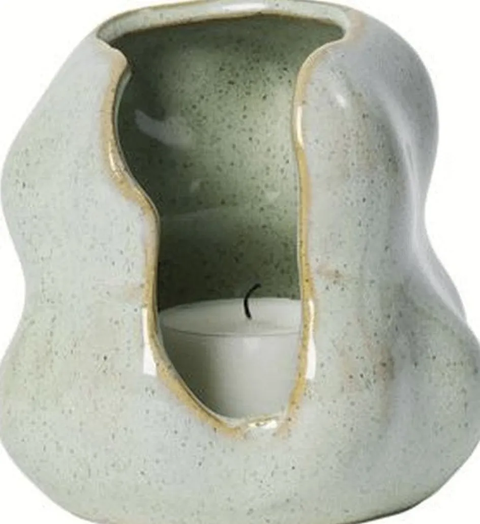 Broste Copenhagen Hekla Bloklysestage H10 cm, Grøn