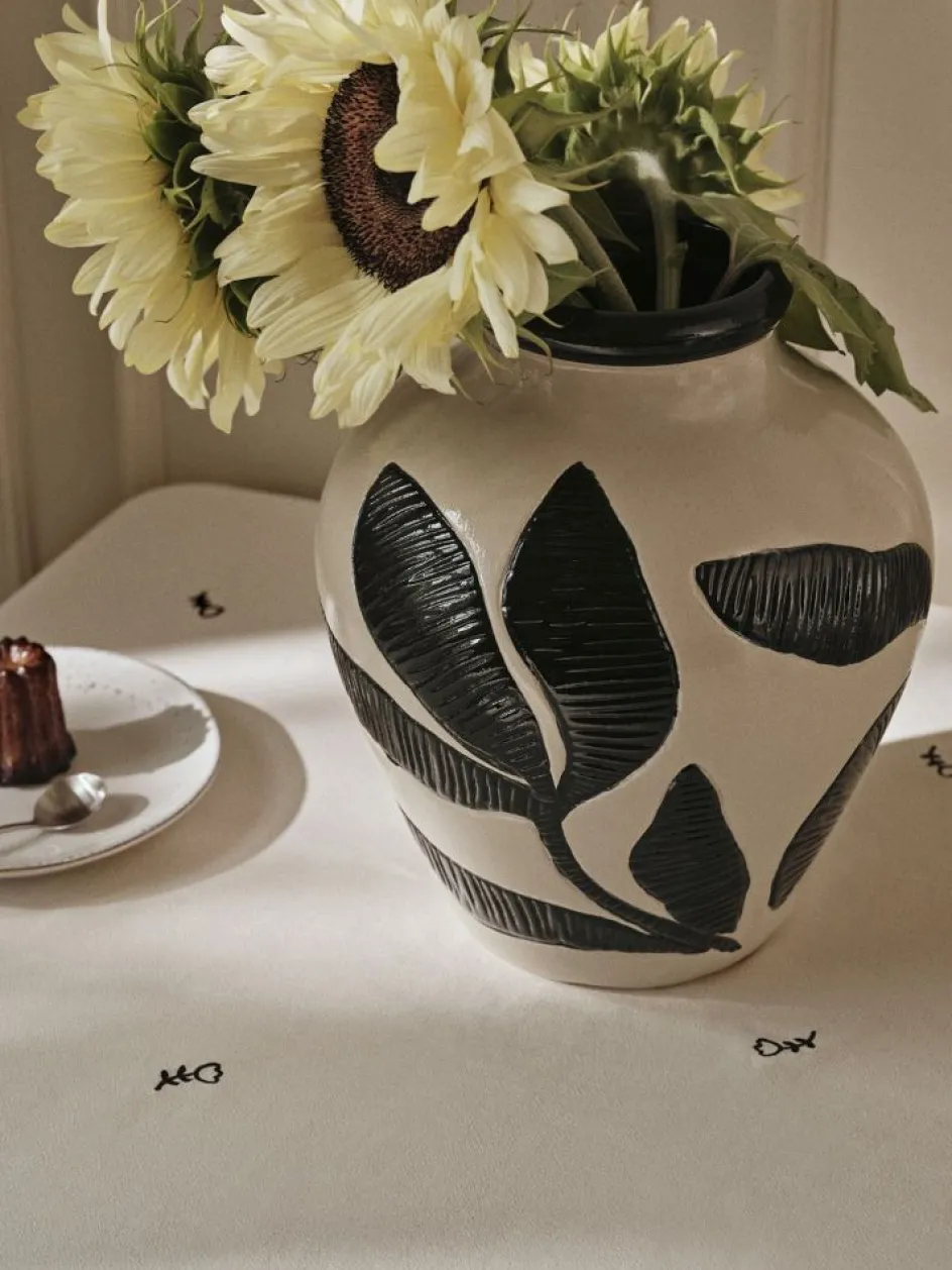 New Broste Copenhagen Herbert Vase H, Sort